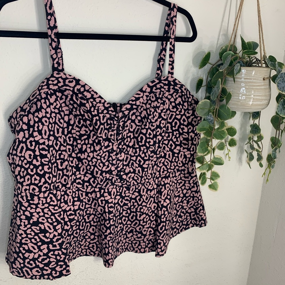 Torrid Peplum Print Tank *EUC*